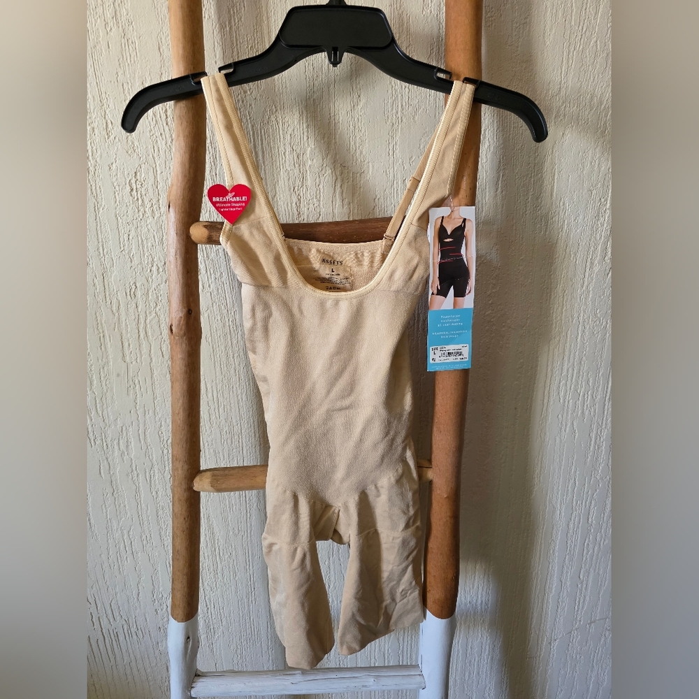 Assets By Spanx Body Slimmer Open-Bust Bodysuit Shapewear Sz L